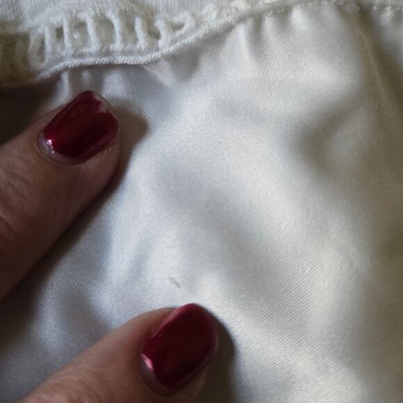 Zara Collection women's crochet satin trim sundress white Size Med beachy Boho - Picture 10 of 10